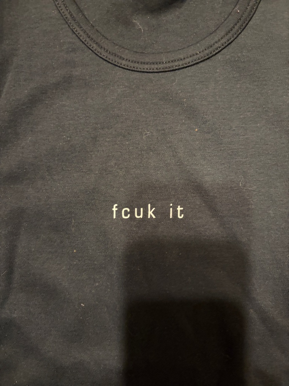 NWT French Connection Black Crewneck Logo Tee - Picture 2 of 8